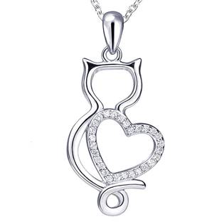 Stříbrný náhrdelník s přívěškem kočičkou
