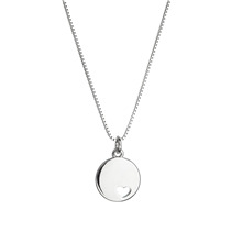 Stříbrný náhrdelník s přívěskem placička se srdíčkem
