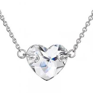 Stříbrný náhrdelník srdce Crystals from Swarovski® Crystal