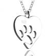 stříbrný náhrdelník srdce - zadní strana