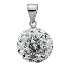 Stříbrný přívěšek koule 10 mm s krystaly Crystals from Swarovski®, Crystal