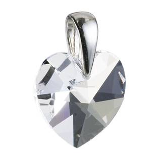 Stříbrný přívěšek srdce z dílny Crystals from Swarovski® Crystal