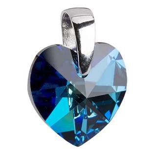 Stříbrný přívěšek srdce z dílny Crystals from Swarovski® Montana Blue