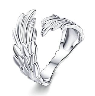 Stříbrný prsten andělská křídla