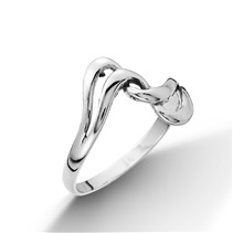 Stříbrný prsten dvojitá vlnka