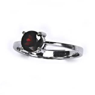 Stříbrný prsten s granátem 6 mm