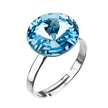Stříbrný prsten s kamenem Crystals from Swarovski® Aqua