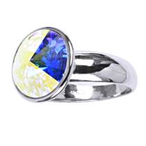 Stříbrný prsten s kamenem Crystals from SWAROVSKI®, barva: CRYSTAL AB