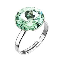 Stříbrný prsten s kamenem Crystals from Swarovski® Chrysolite