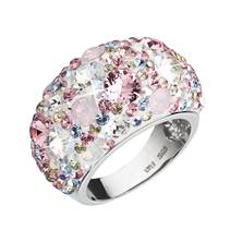 Stříbrný prsten s krystaly Crystals from Swarovski® Magic Rose