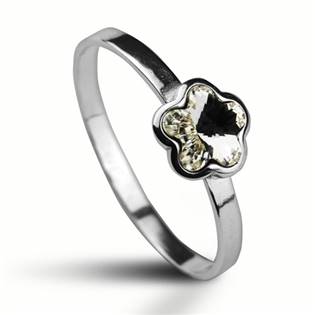 Stříbrný prsten s kytičkou Crystals from SWAROVSKI®
