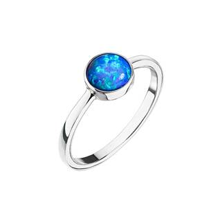 Stříbrný prsten s modrým opálem