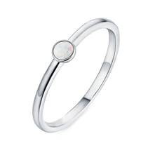 Stříbrný prsten s opálem 3 mm