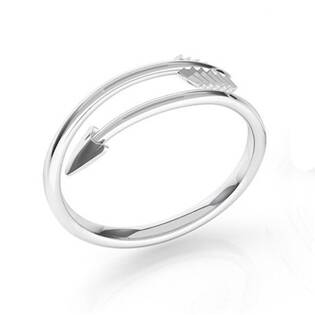 Stříbrný prsten šíp