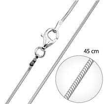 Stříbrný řetízek had 1 mm, délka 45 cm 